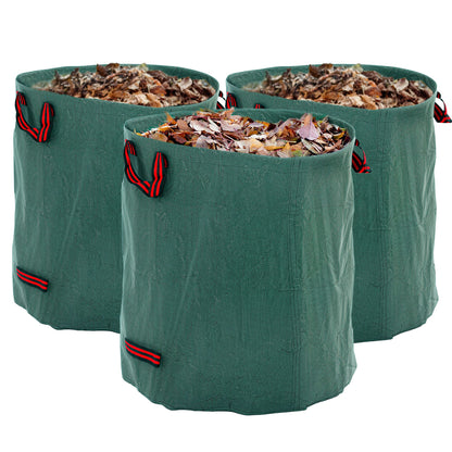 Outsunny Set De 3 Bolsas De Basura De Jardín 272l Con Asas Plegables_0