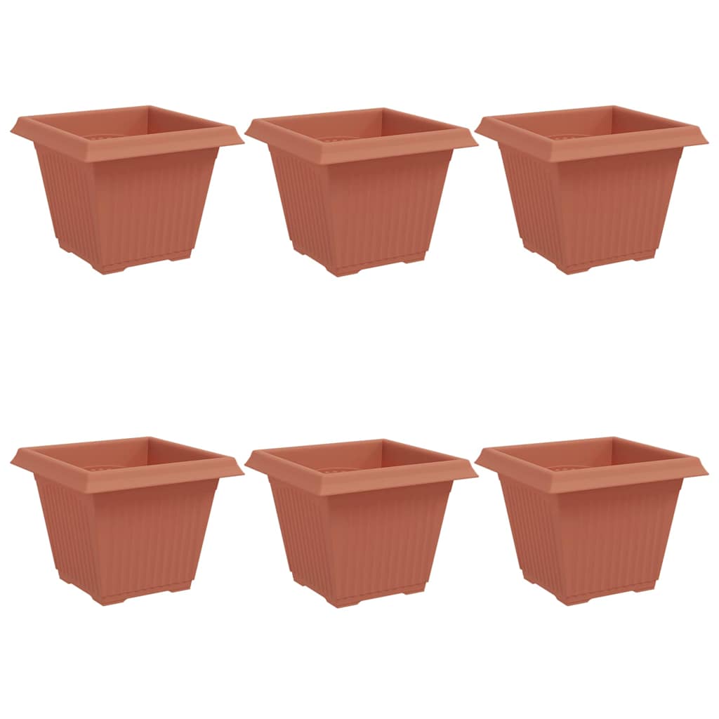 Maceta Cuadrada Para Flores 6 Pcs Rojo Ladrillo 38 X 38 X 30 Cm_0