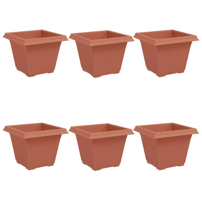 Maceta Cuadrada Para Flores 6 Pcs Rojo Ladrillo 38 X 38 X 30 Cm_0