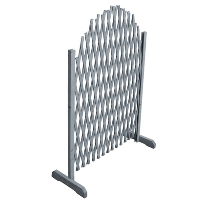 Valla De Enrejado De Madera Maciza De Abeto Gris 1,8x1 M / Vetonek_1
