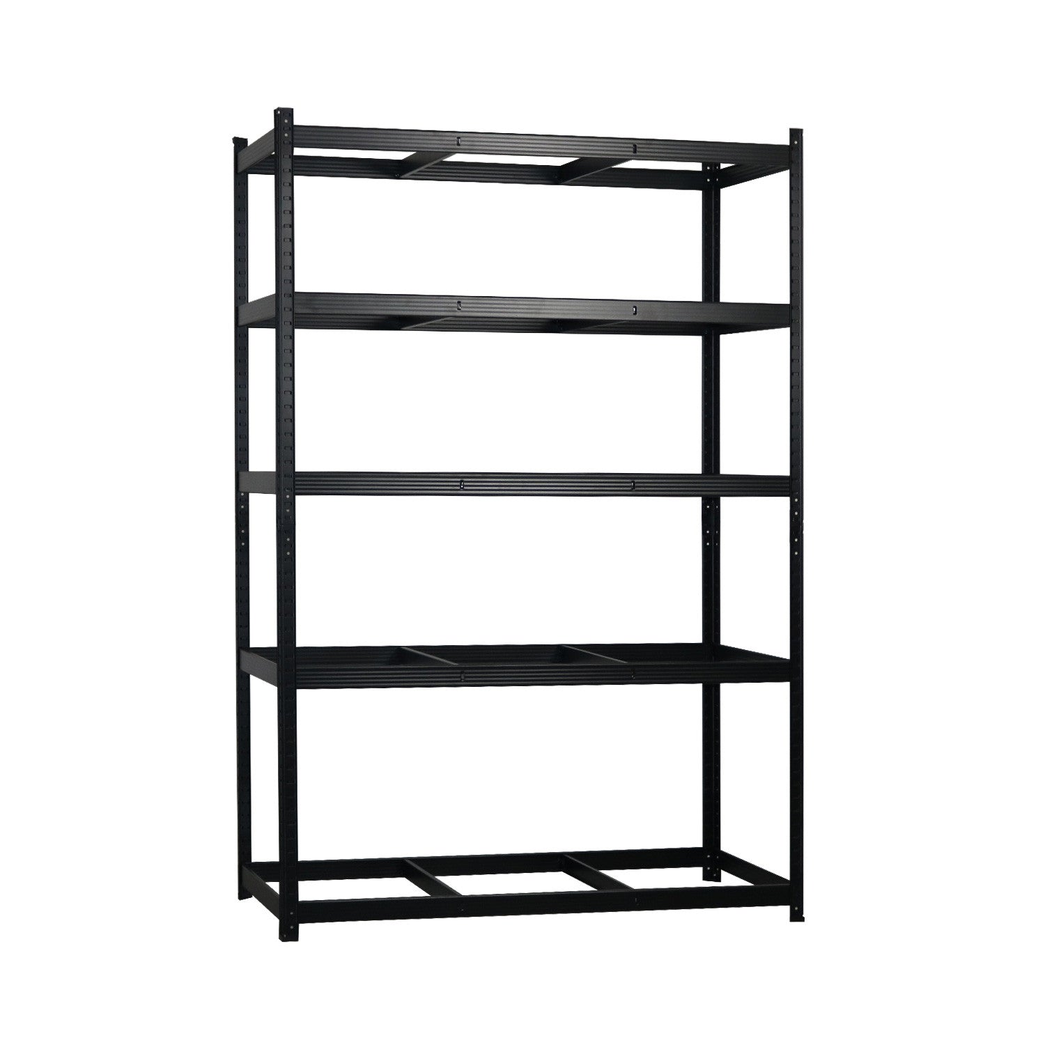 Estantería Modular Negra Con 5 Baldas Ajustables 180x120x60cm 1250kg 7house_1