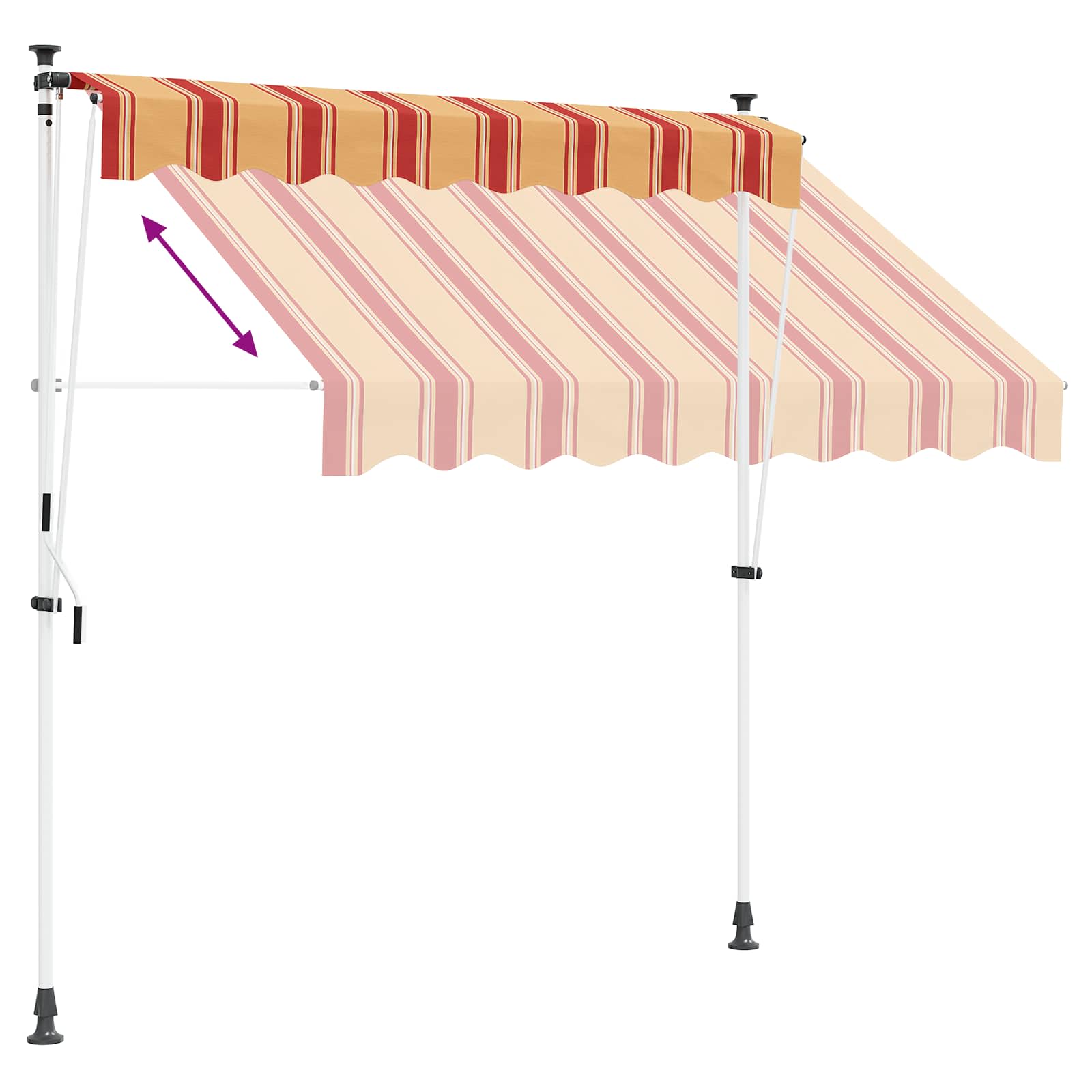 Toldo Retráctil Manual Gris Claro 400 Cm_5