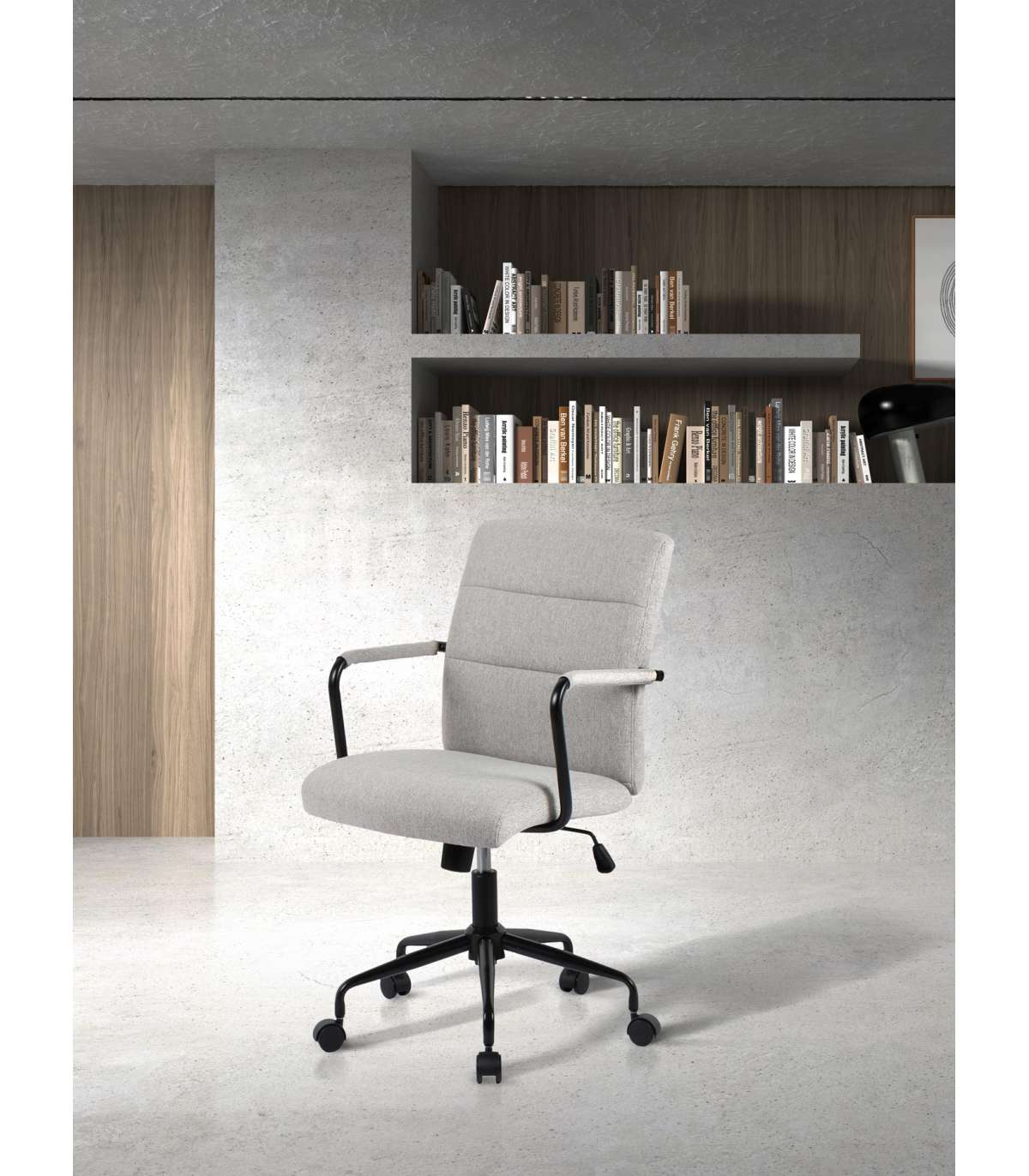 Silla Despacho Giratoria Elevable Acabado Gris, 64m(ancho) 91/99cm(altura) 70cm(fondo)_1