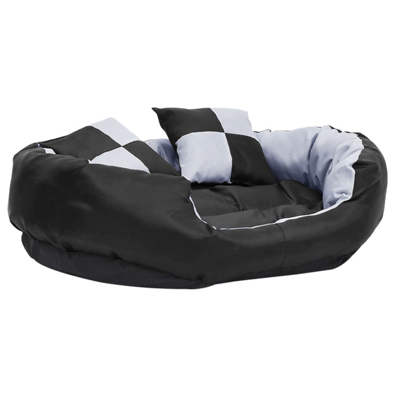 Vidaxl Cojín Para Perro Reversible Y Lavable Gris Y Negro 85x70x20 Cm_5