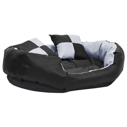 Vidaxl Cojín Para Perro Reversible Y Lavable Gris Y Negro 85x70x20 Cm_5