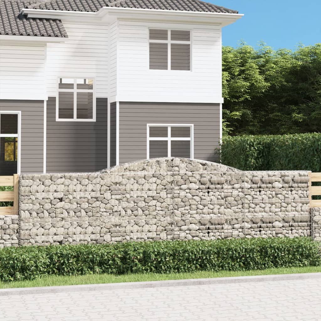 Cestas De Gaviones 15 Uds Forma De Arco Hierro 400x50x120/140cm_1