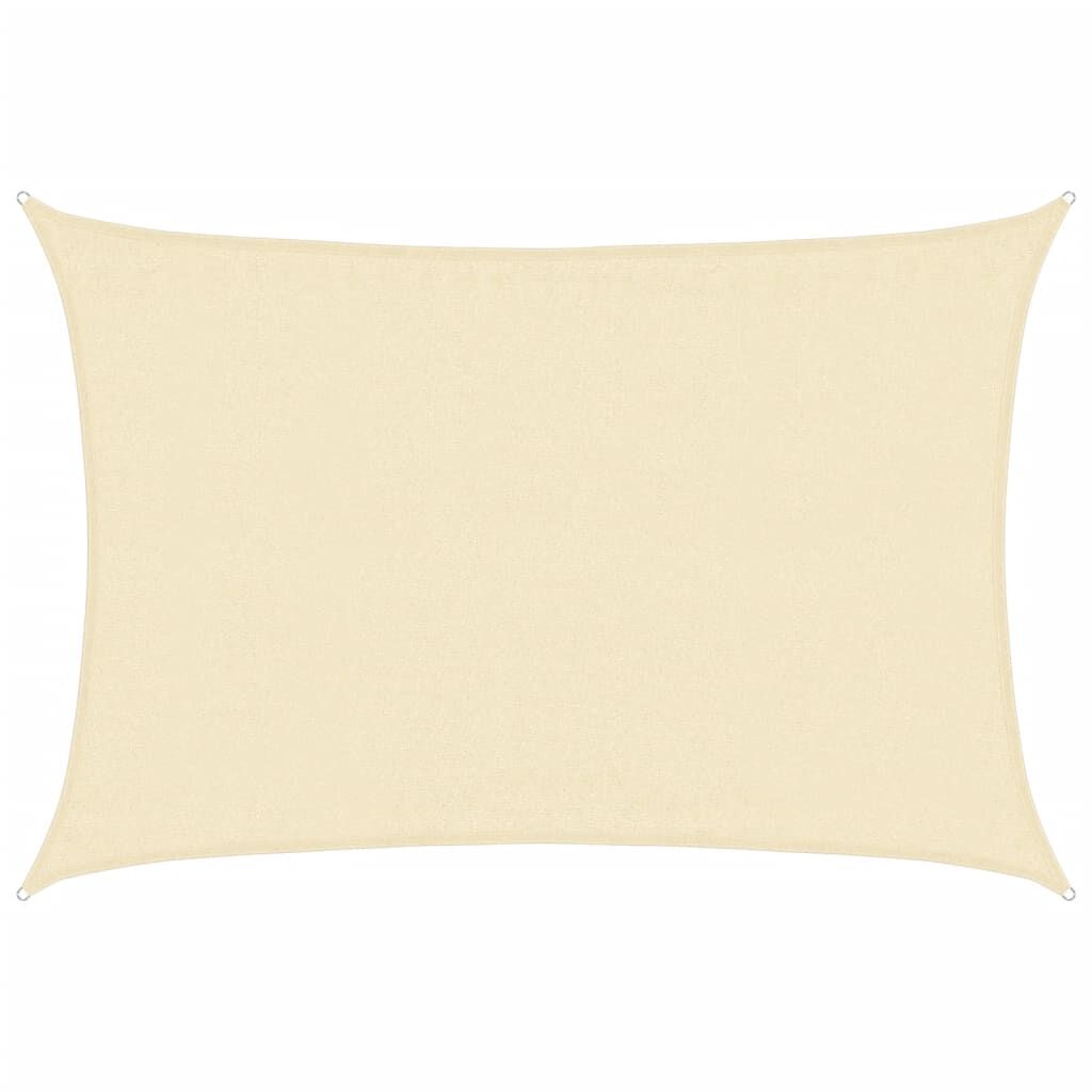 Vidaxl Toldo De Vela Crema Hdpe 160 G/m² 3,5x5 M_0