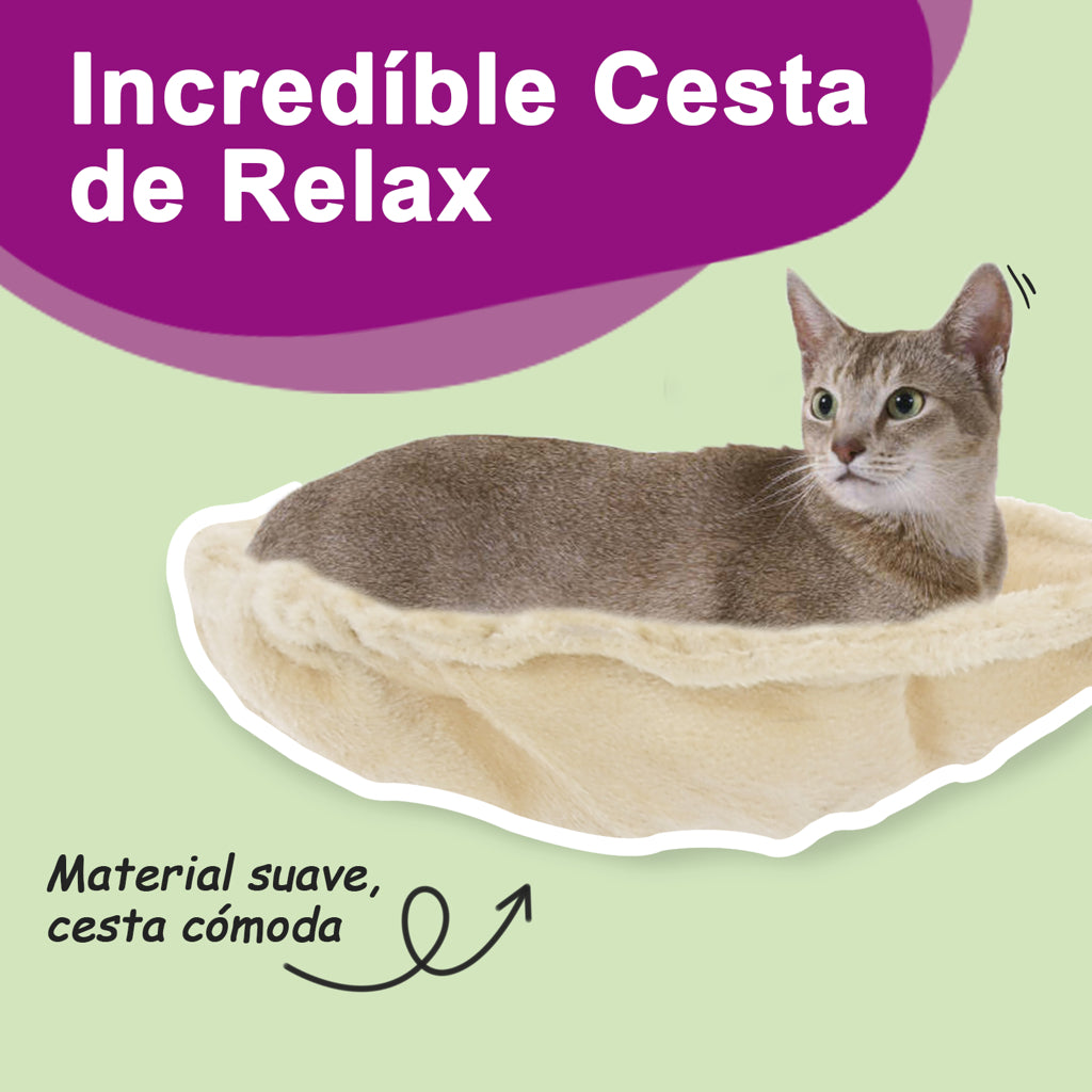Vidaxl Rascador Para Gatos Con Postes De Sisal Crema 147 Cm_3