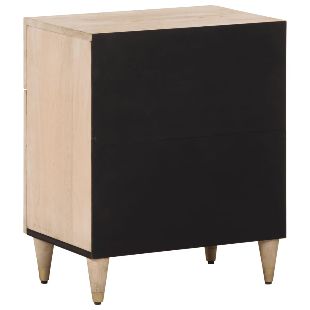 Mesita De Noche Madera Maciza De Mango 50x33x60 Cm_3