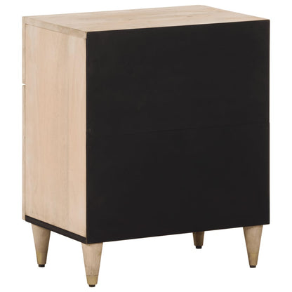 Mesita De Noche Madera Maciza De Mango 50x33x60 Cm_3