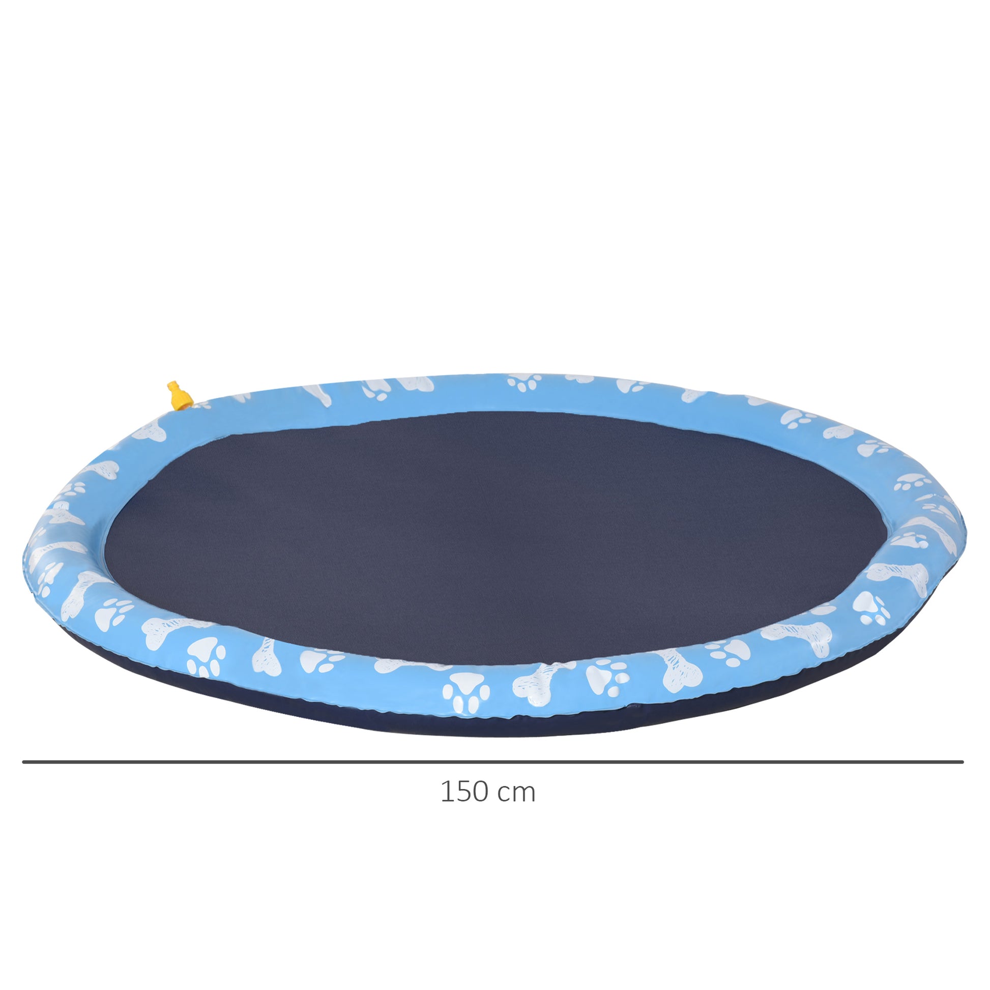 Pawhut Splash Pad Aspersor De Juegos De Agua 150cm Para Mascotas Jardín Patio_2