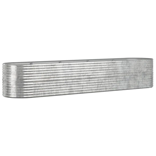 Jardinera Arriate Acero Galvanizado Plata 368x80x68 Cm_0