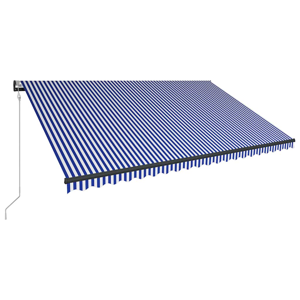 Toldo Con Led Y Sensor De Viento Azul Y Blanco 500x300 Cm_2
