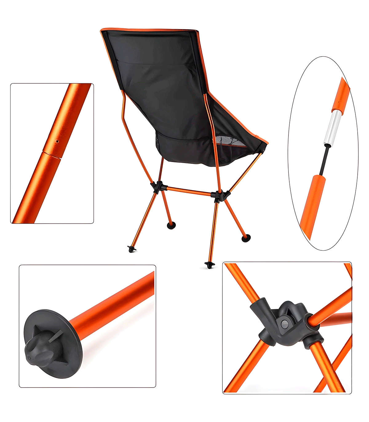Silla Ultraligera Respaldo Alto Desmontable Aluminio_4