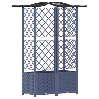 Cama Elevada Con Trellis Y Techo Gris 122 X 40 X 138 Cm Pp_4