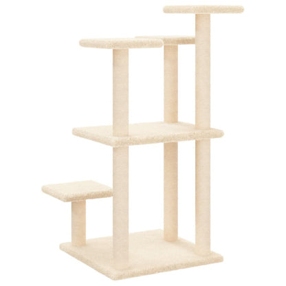 Vidaxl Postes Rascadores Para Gatos Con Plataformas Crema 98,5 Cm_5