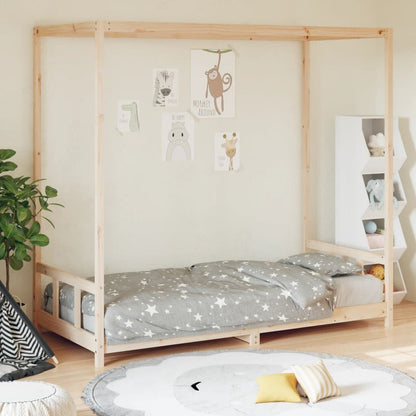 Vidaxl Estructura De Cama Infantil Madera Maciza De Pino 90x190 Cm_1