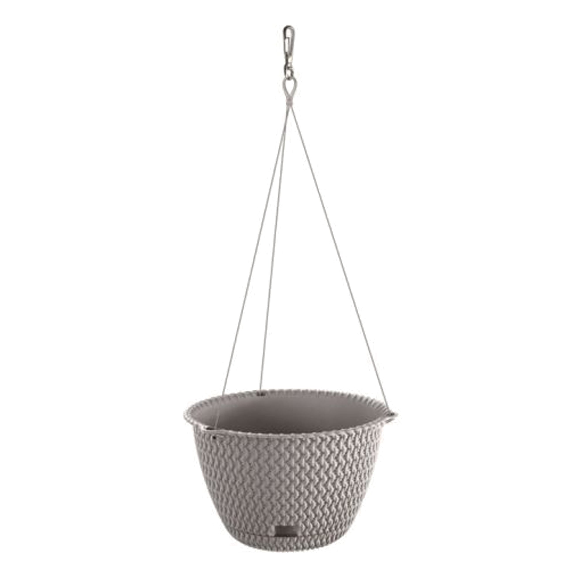 Maceta Redonda Colgante 3l Prosperplast Splofy De Plastico En Color Gris, Ø23 X 14,5 Cm_0
