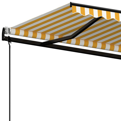 Toldo Retráctil Automático Amarillo Y Blanco 450x350 Cm_4