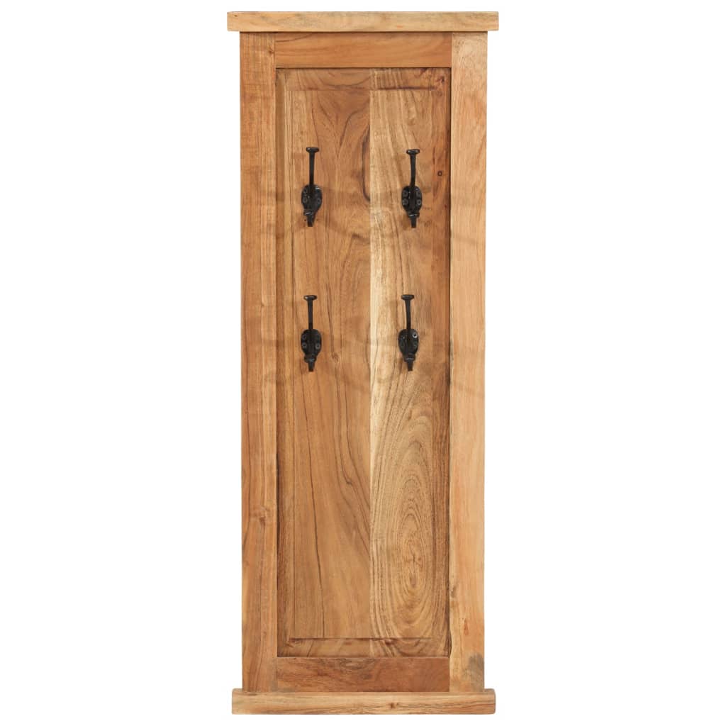 Percheros 2 Unidades Madera Maciza De Acacia 38x100 Cm_3