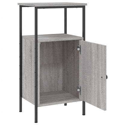 Mesita De Noche Madera De Ingeniería Gris Sonoma 41x31x80 Cm_4