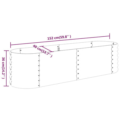 Jardinera Arriate Acero Galvanizado Plata 152x40x36 Cm_5
