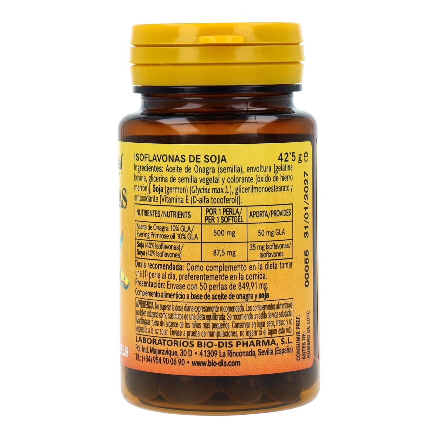Isoflavonas de soja 610 mg Nature Essential 50 perlas