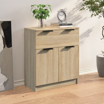 Aparador De Madera Contrachapada Color Roble Sonoma 60x30x70 Cm / Vetonek_4
