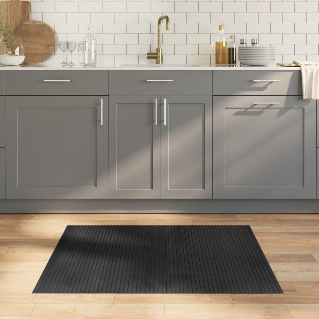 Vidaxl Alfombra Rectangular Bambú Gris 80x100 Cm_1