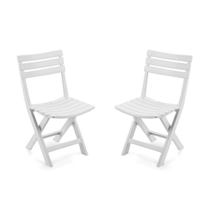 Pack 2 Sillas De Exterior Plegables Hoku Polipropileno, Blanco, 44 X 78 X 41_1