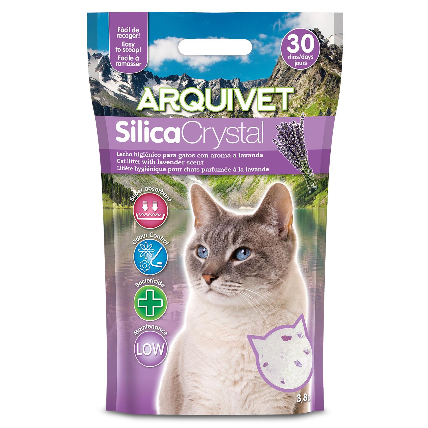 Arena de SilicaCrystal con Perfume de Lavanda Arquivet 3,8 L