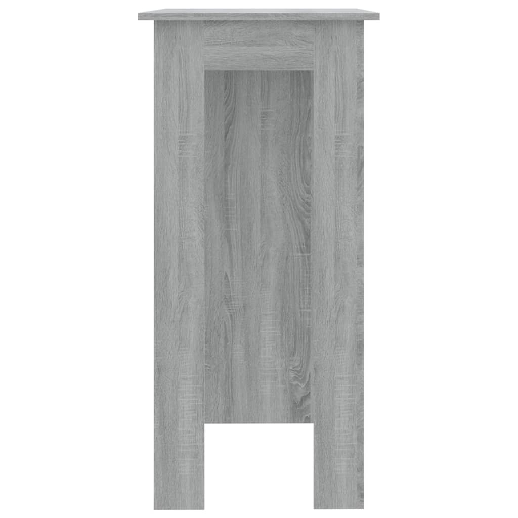 Mesa Alta Con Estante Gris Sonoma 102x50x103,5 Cm_2