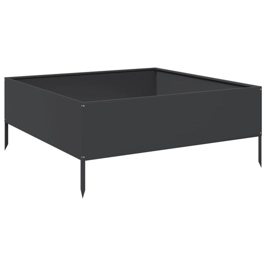 Arriate De Acero Negro 100x100x41 Cm_0