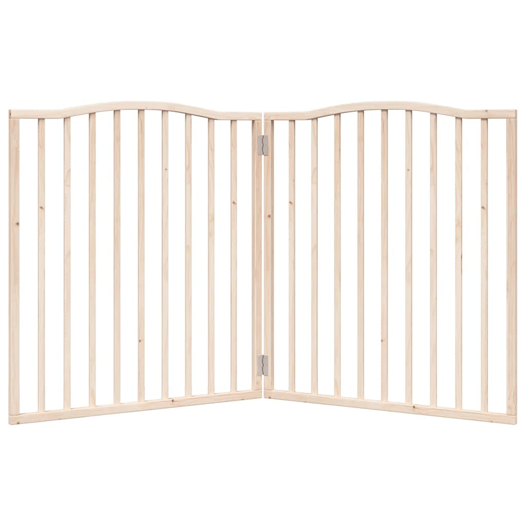 Vidaxl Puerta Para Perros Plegable 2 Paneles Madera De Álamo 160 Cm_3
