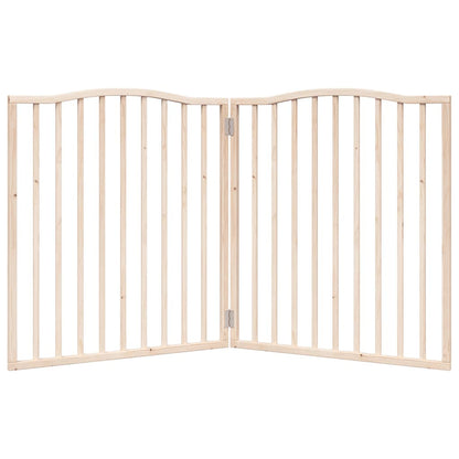 Vidaxl Puerta Para Perros Plegable 2 Paneles Madera De Álamo 160 Cm_3