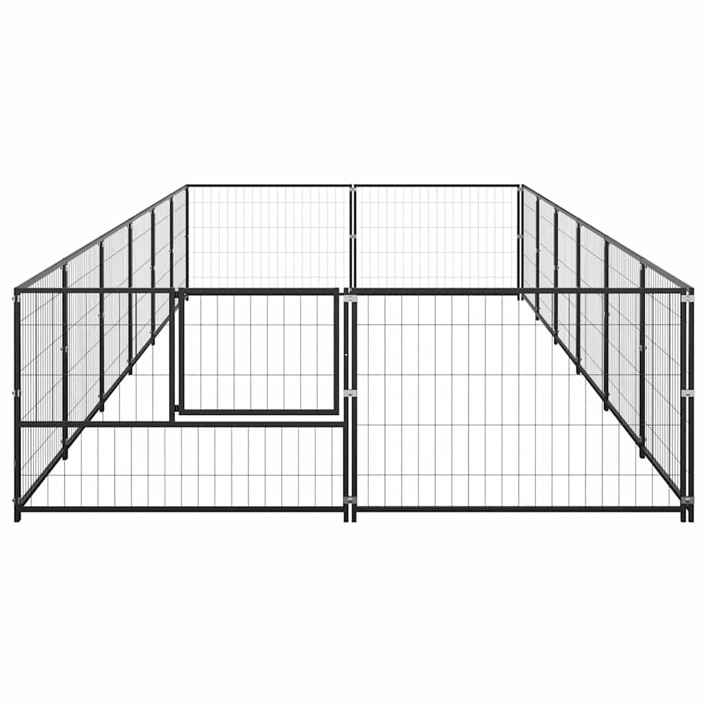 Perrera Acero 12 M² Negra_4