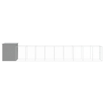 Caseta Perro Corral Acero Galvanizado Gris Claro 165x1067x181cm_3
