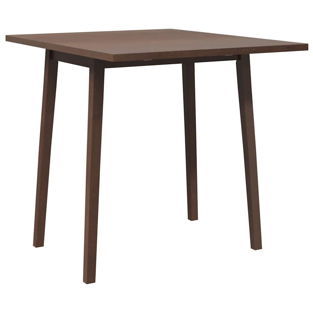 Mesa De Comedor De Madera Maciza De Caucho Marrón_2