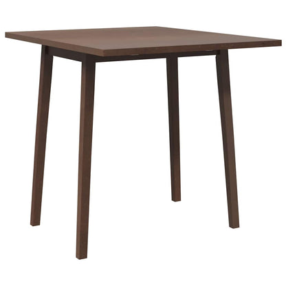 Mesa De Comedor De Madera Maciza De Caucho Marrón_2