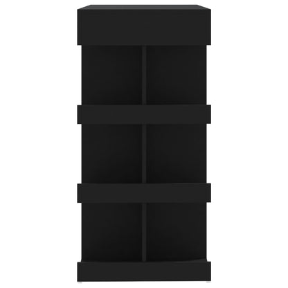 Mesa Bar Estante Almacenaje Contrachapada Negro 100x50x101,5 Cm_4