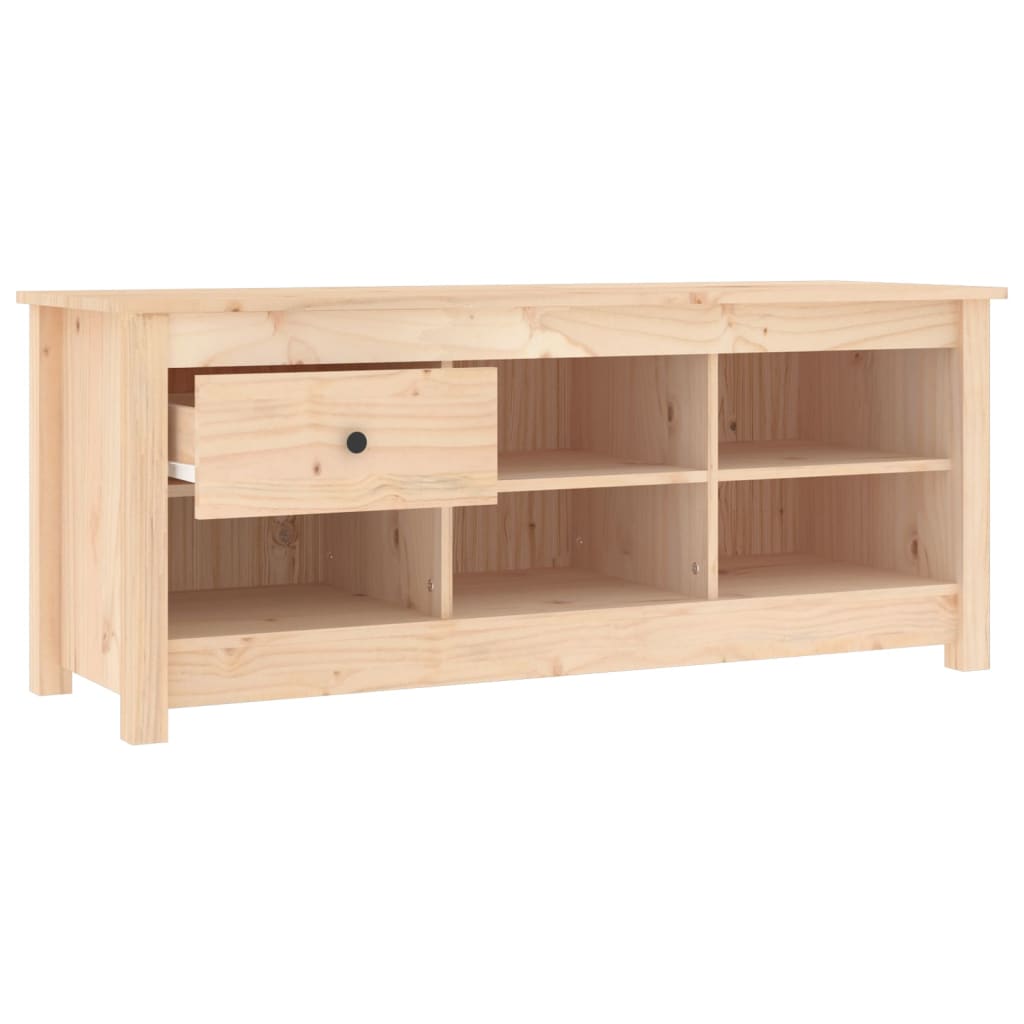 Mueble Zapatero De Madera Maciza De Pino 110x38x45,5 Cm / Vetonek_2