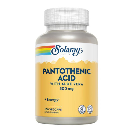Pantotenic Acid 500 mg Solaray, 100 cápsulas