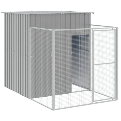 Vidaxl Caseta Perros Corral Acero Galvanizado Gris Claro 165x863x181cm_5