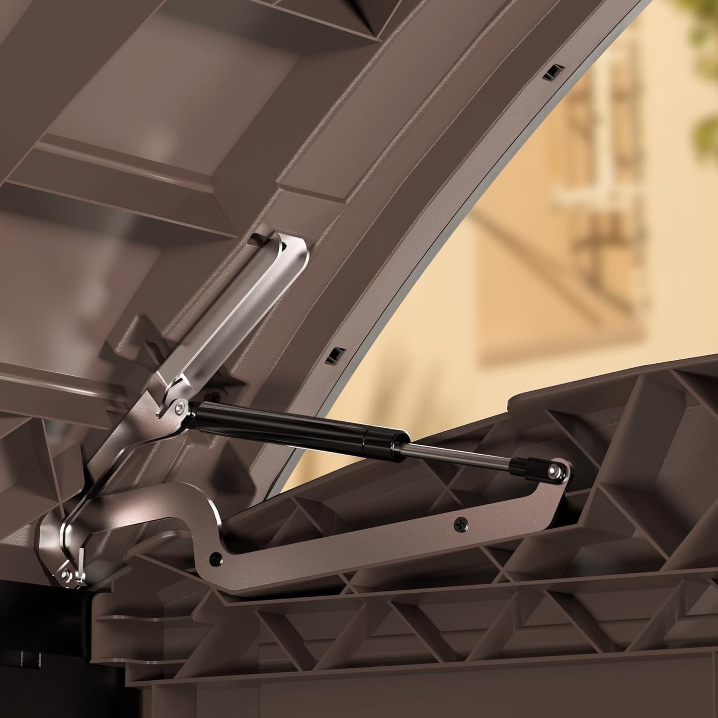 Duramax - Arcón Cubre Cubos Exterior - 1200 L - Pvc - Color Marrón -  -_5