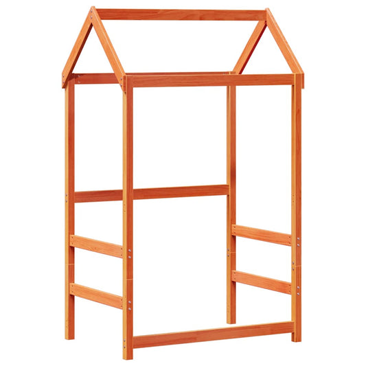 Techo De Cama Infantil Madera Maciza Marrón 118x70x176,5 Cm_0
