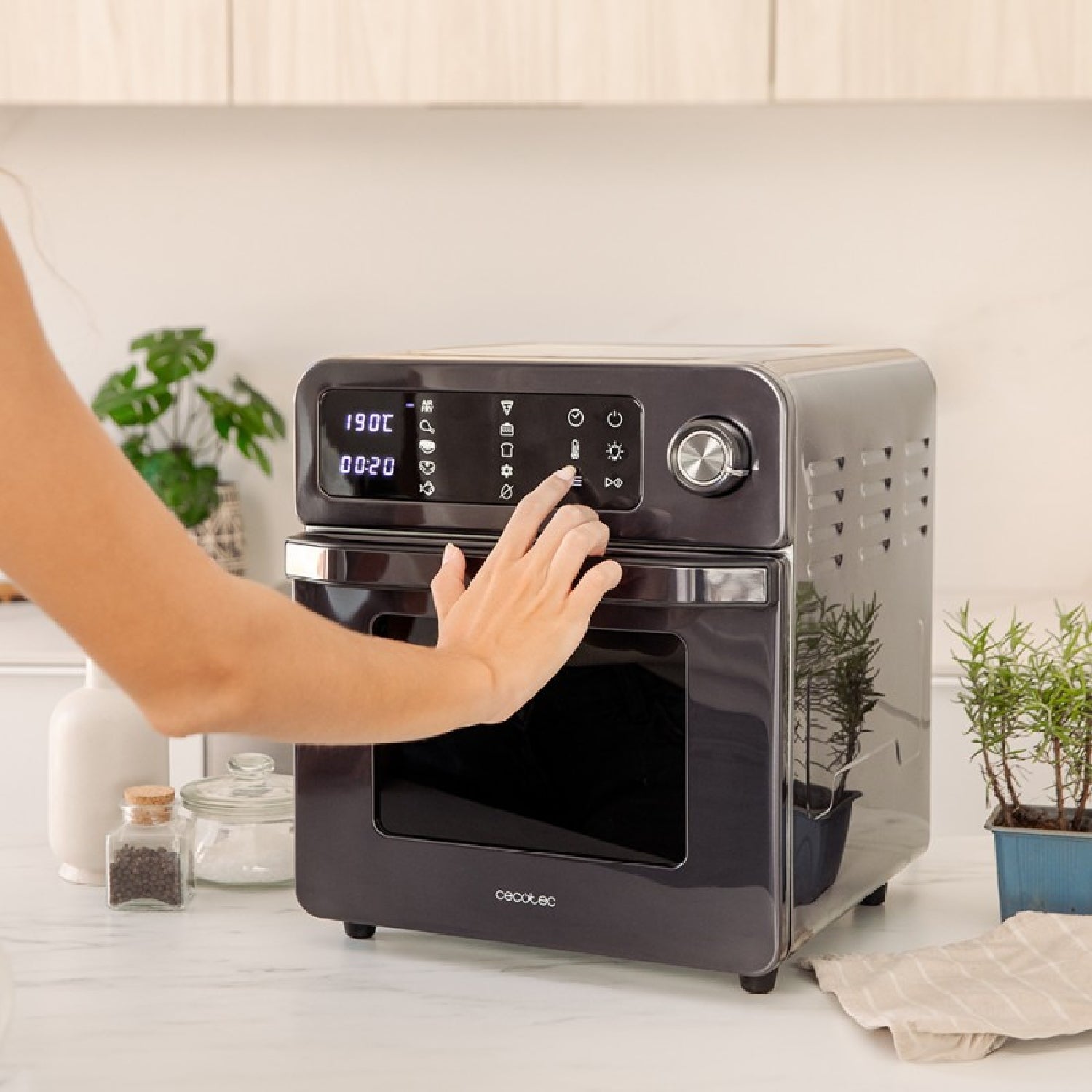 Horno Freidora Bake&fry 1500 Touch. 15 Litros, 1700 W, Resultados Más Sanos, Pantalla Táctil, 10 Menús Predeterminados, Acero Inoxidable, 60-230 º,_3