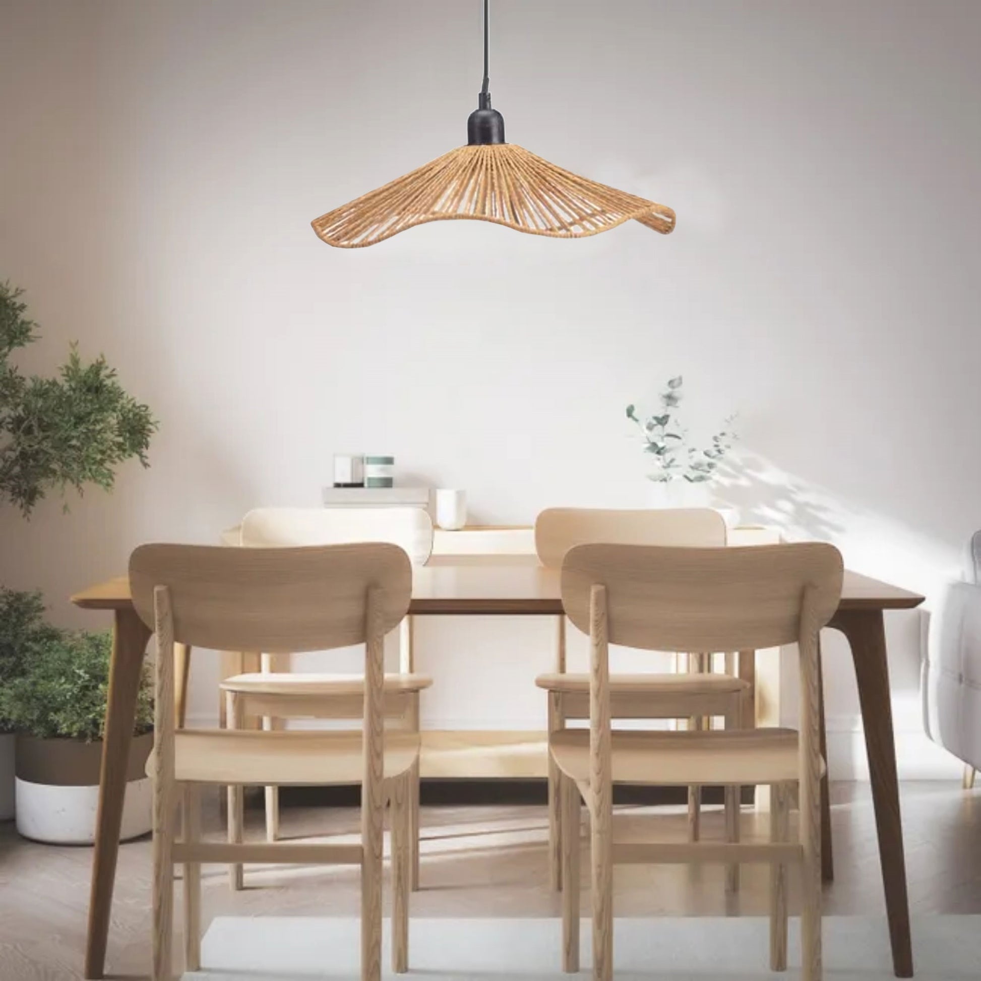 Lámpara De Techo Ø35cm En Cuerda Natural Estilo Vintage_4