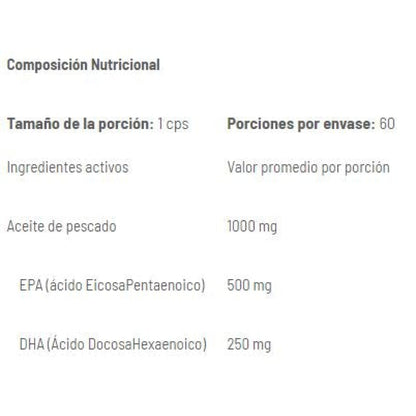 Fish Oil Omega 3 Power 60 Perlas