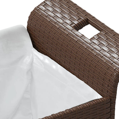 Vidaxl Banco De Jardín Con Cojín Ratán Sintético Marrón 116x46x57 Cm_5