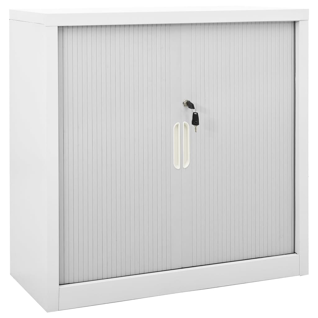 Armario De Puerta Corrediza Con Macetero Gris Acero 90x40x113cm_3